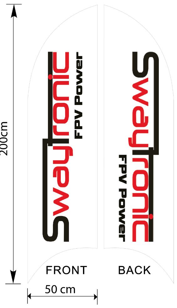 SWAYTRONIC FPV-Flag 200 x 50 FPV POWER Set