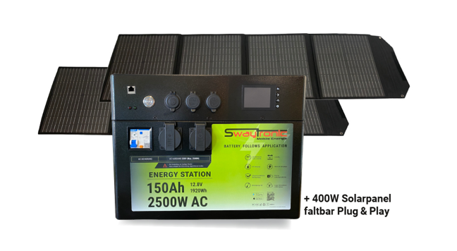 SWAYTRONIC - Energy Station 150Ah 2500W + 400W Solar