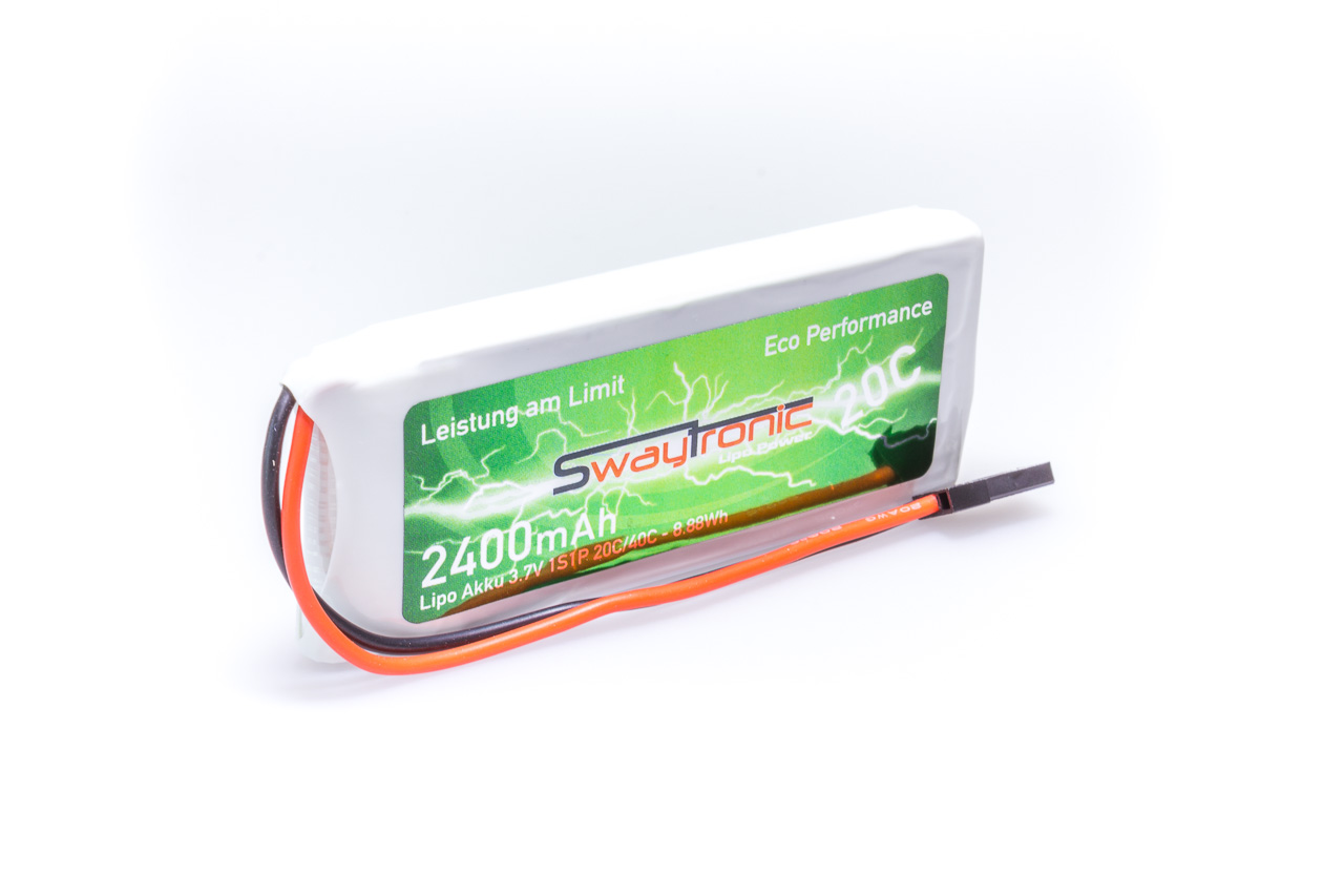 SWAYTRONIC LiPo 1S 3.7V 2400mAh 35C/70C JR