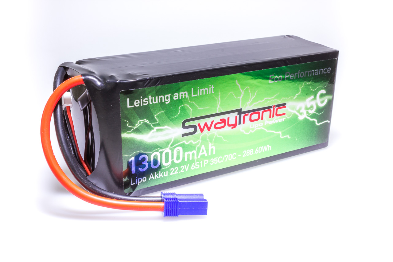 SWAYTRONIC LiPo 6S 22.2V 13`000mAh 35C/70C EC5