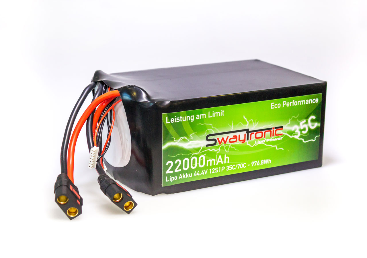 Swaytronic LiPo Akku 12S 44.4V 22'000mAh 35C/70C