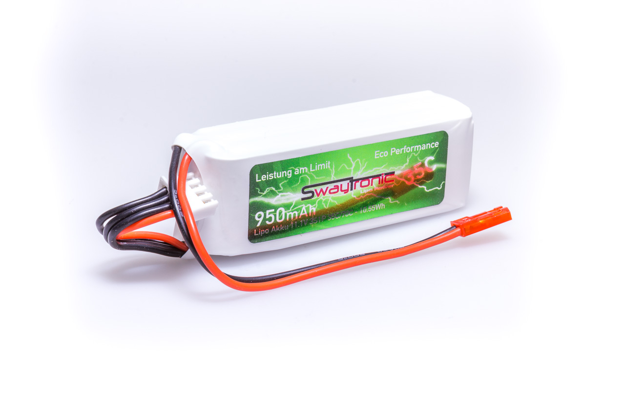 SWAYTRONIC LiPo 3S 11.1V 950mAh 35C/70C JST