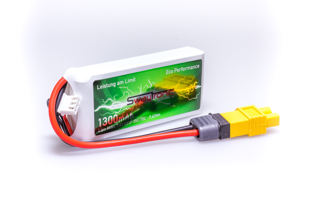 SWAYTRONIC LiPo 2S 7.4V 1300mAh 35C/70C EC3