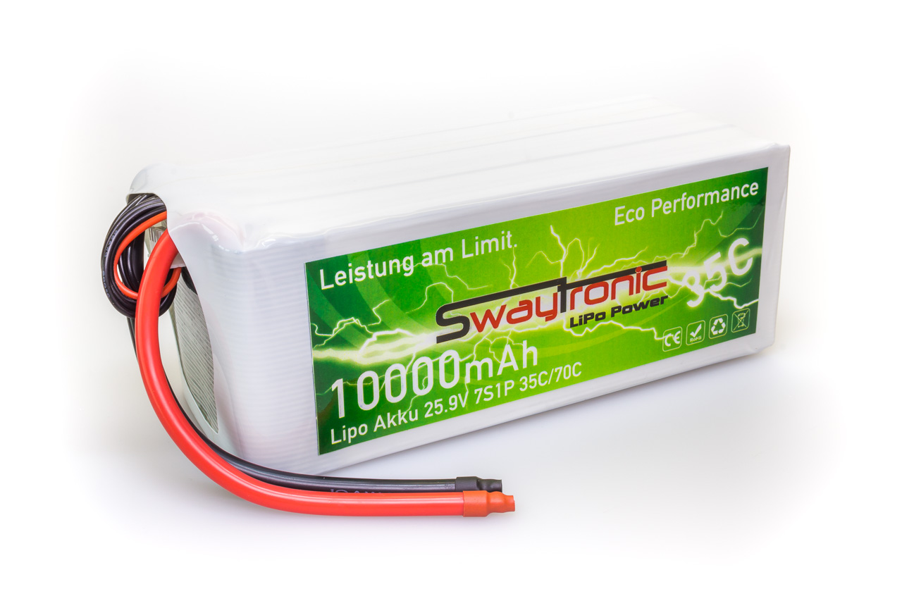 Swaytronic LiPo Battery 7S 25.9V 10'000mAh 35C/70C