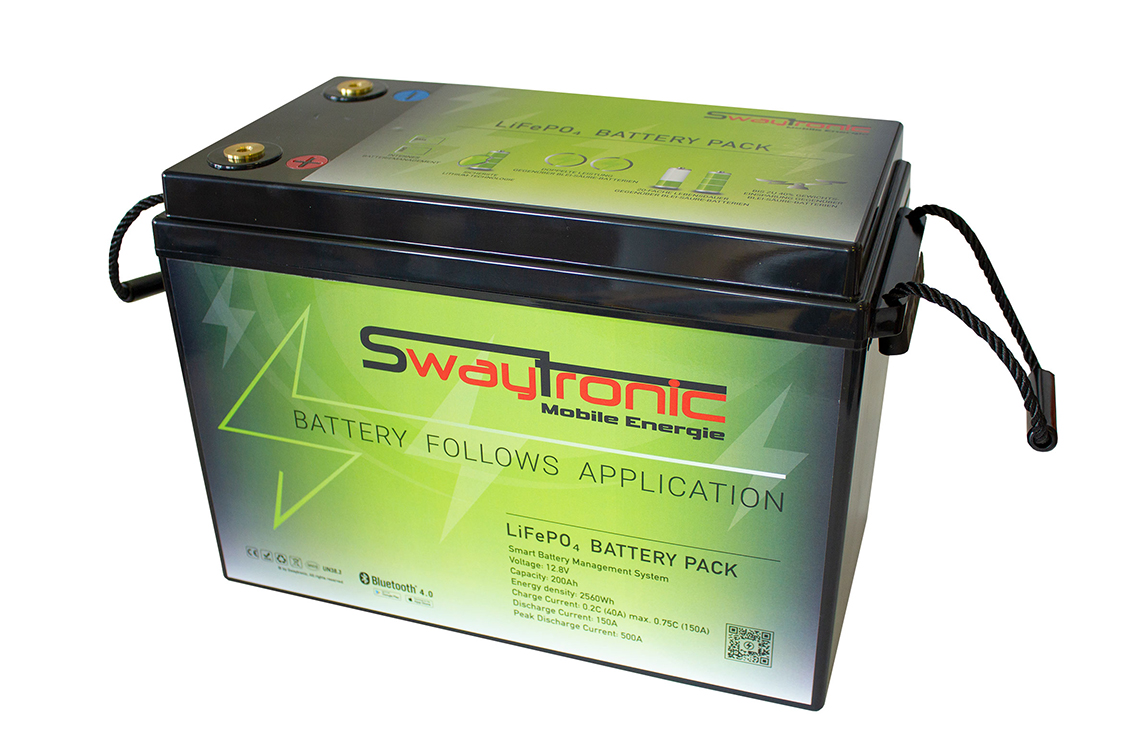 SWAYTRONIC LiFePO4 12.8V 200Ah Batterie de stockage U