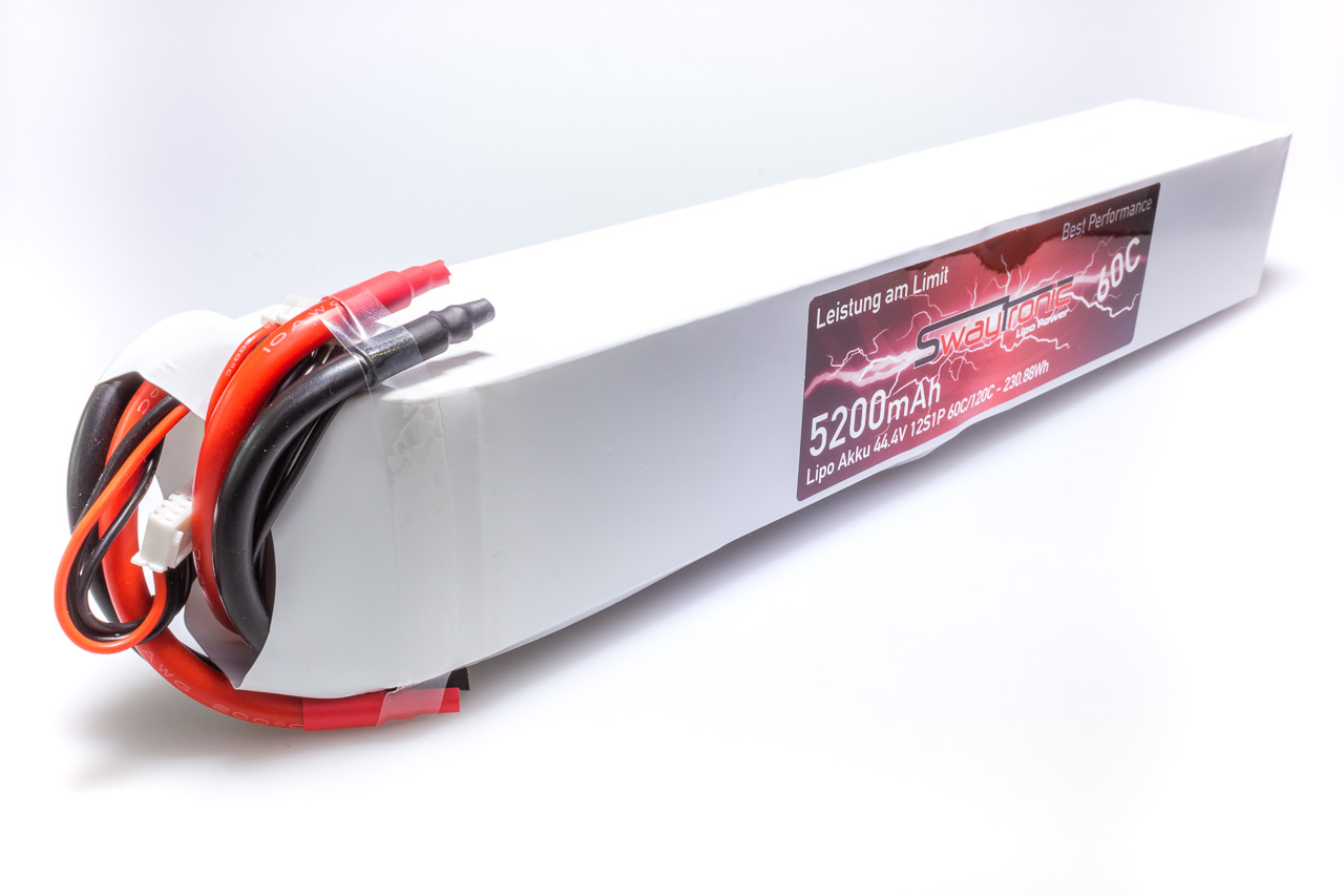 SWAYTRONIC LiPo 12S 44.4V 5200mAh 60C/120C