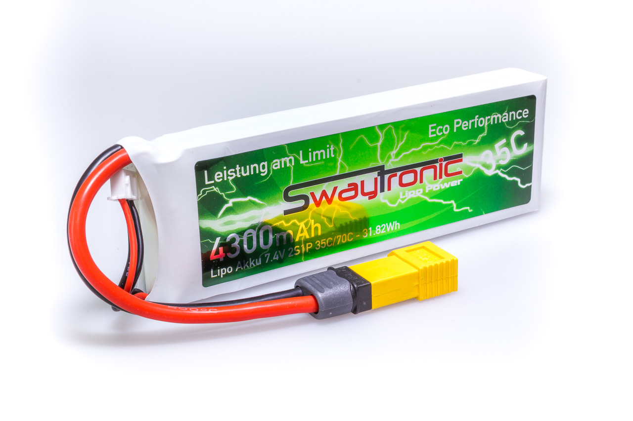 SWAYTRONIC LiPo 2S 7.4V 4300mAh 35C/70C T-Plug