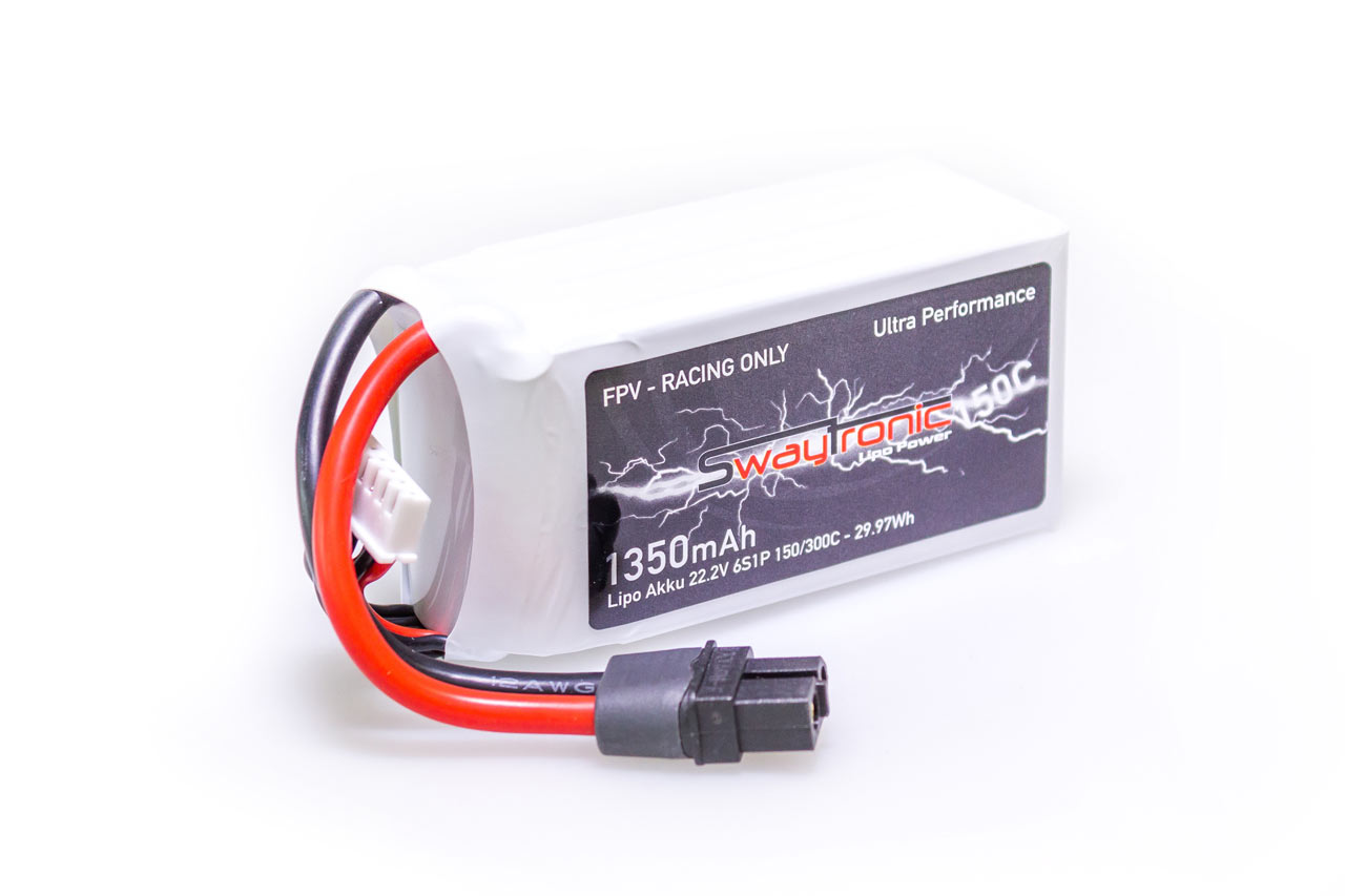 SWAY-FPV LiPo 6S 22.2V 1350mAh 150C XT60