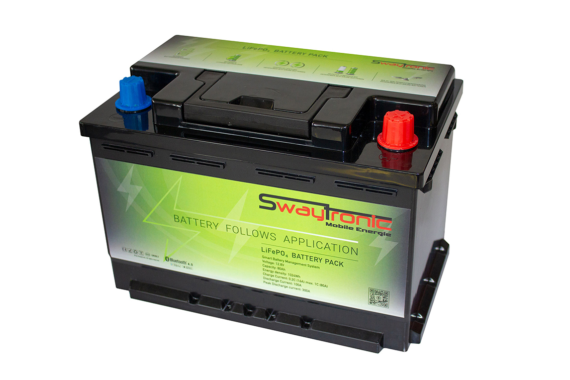 SWAYTRONIC LiFePO4 12.8V 80Ah storage battery