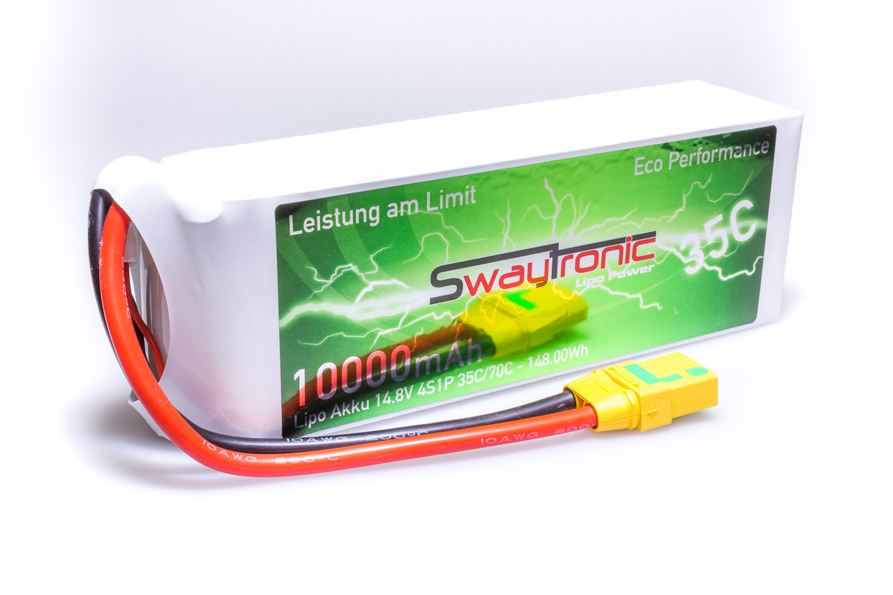 Swaytronic Batterie LiPo 4S1P 14.8V 10'000mAh 35C/70C XT90