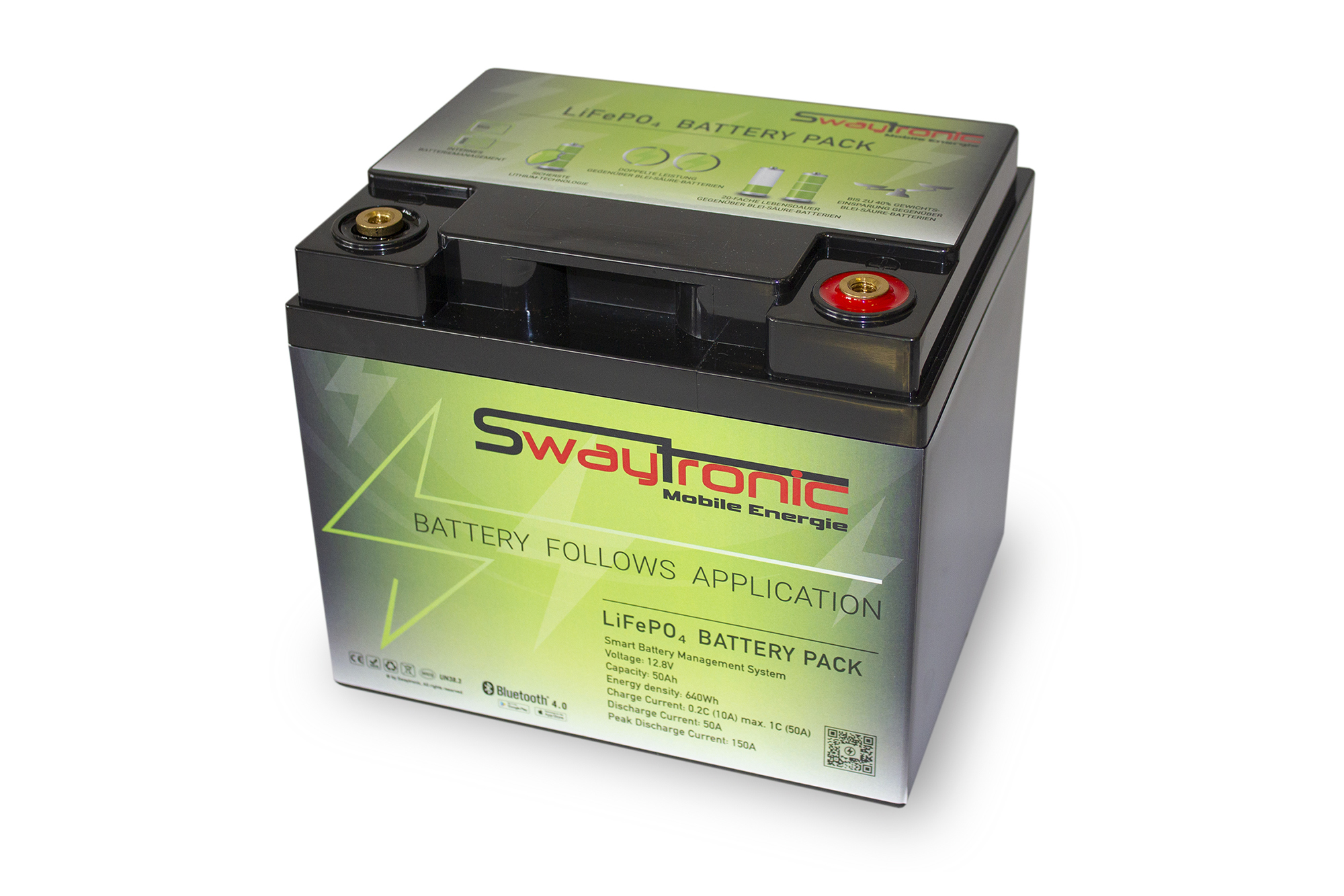 SWAYTRONIC batterie de stockage LiFePO4 12.8V 50Ah