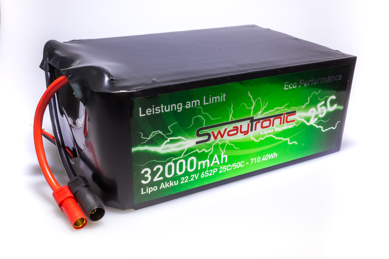 SWAYTRONIC LiPo 6S 22.2V 32`000mAh 25C/50C XT150