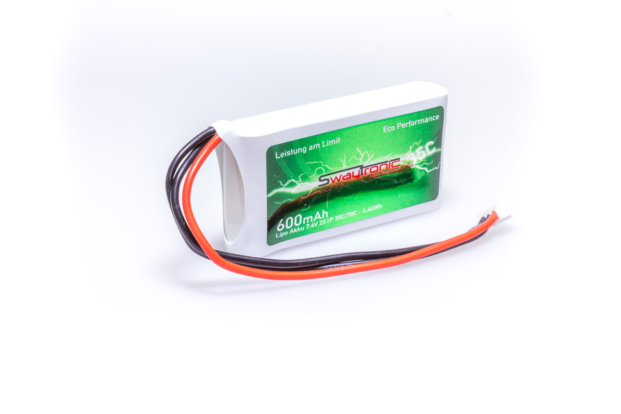 SWAYTRONIC LiPo 2S 7.4V 600mAh 35C/70C JST-PHR-3PT