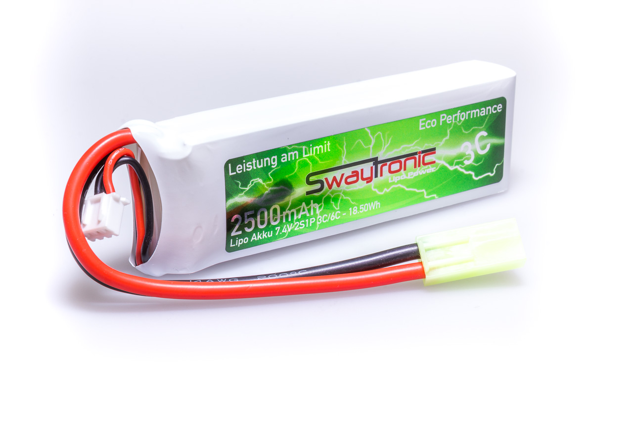 SWAYTRONIC LiPo 2S 7.4V 2500mAh 3C/6C Mini Tamiya