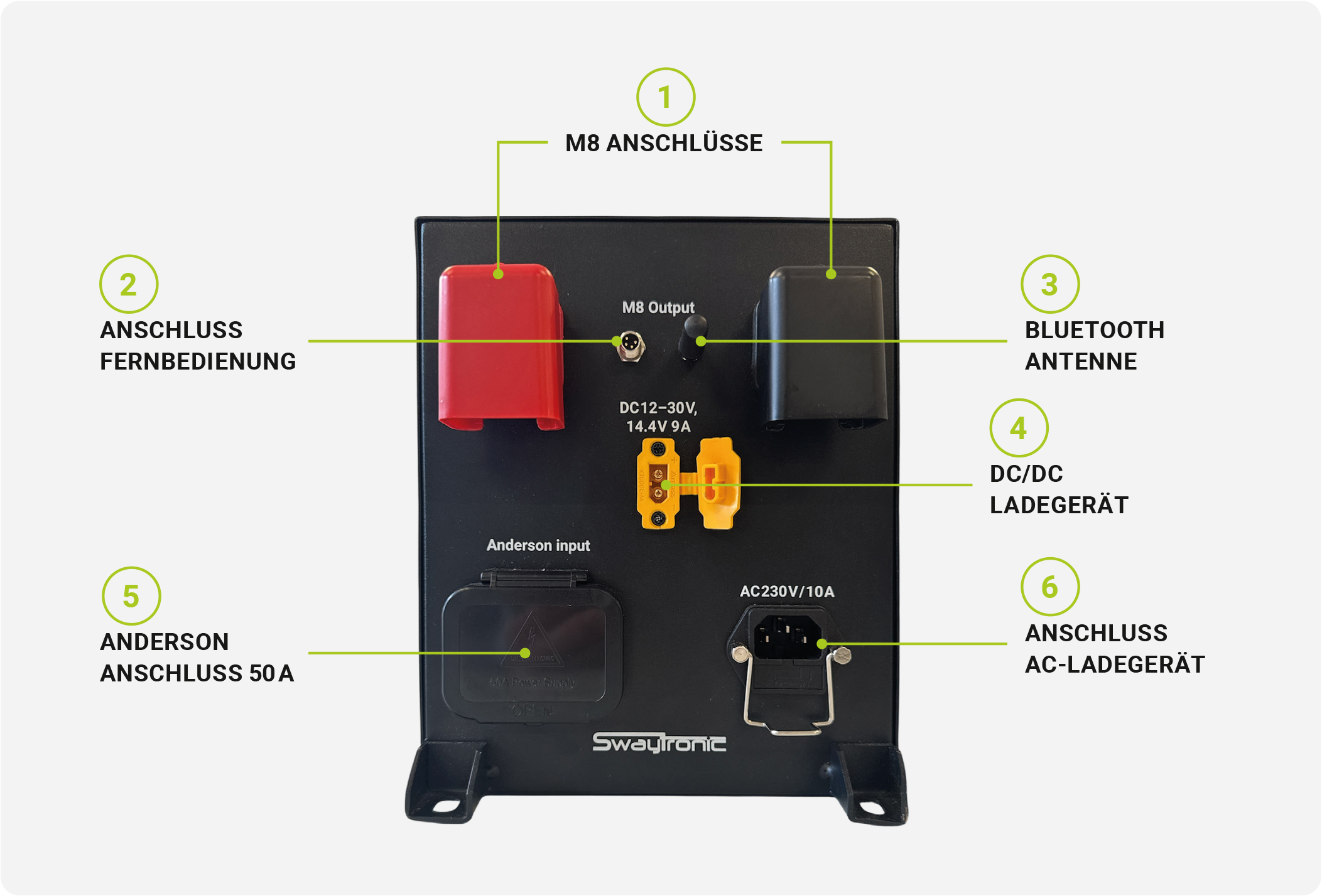 SWAYTRONIC LiFePO4 12.8V 100Ah All in One