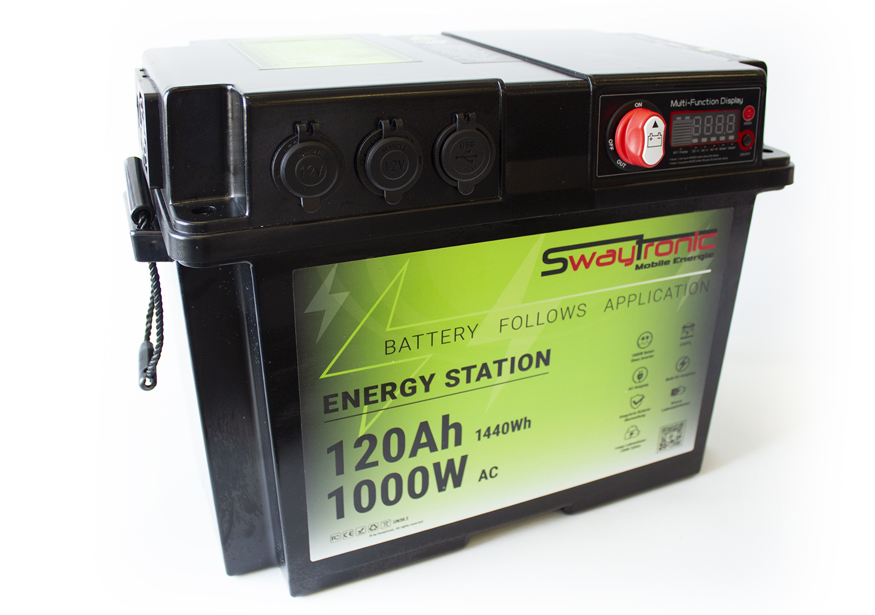 SWAYTRONIC - Energy Station 120Ah 1000W + 200W Solar