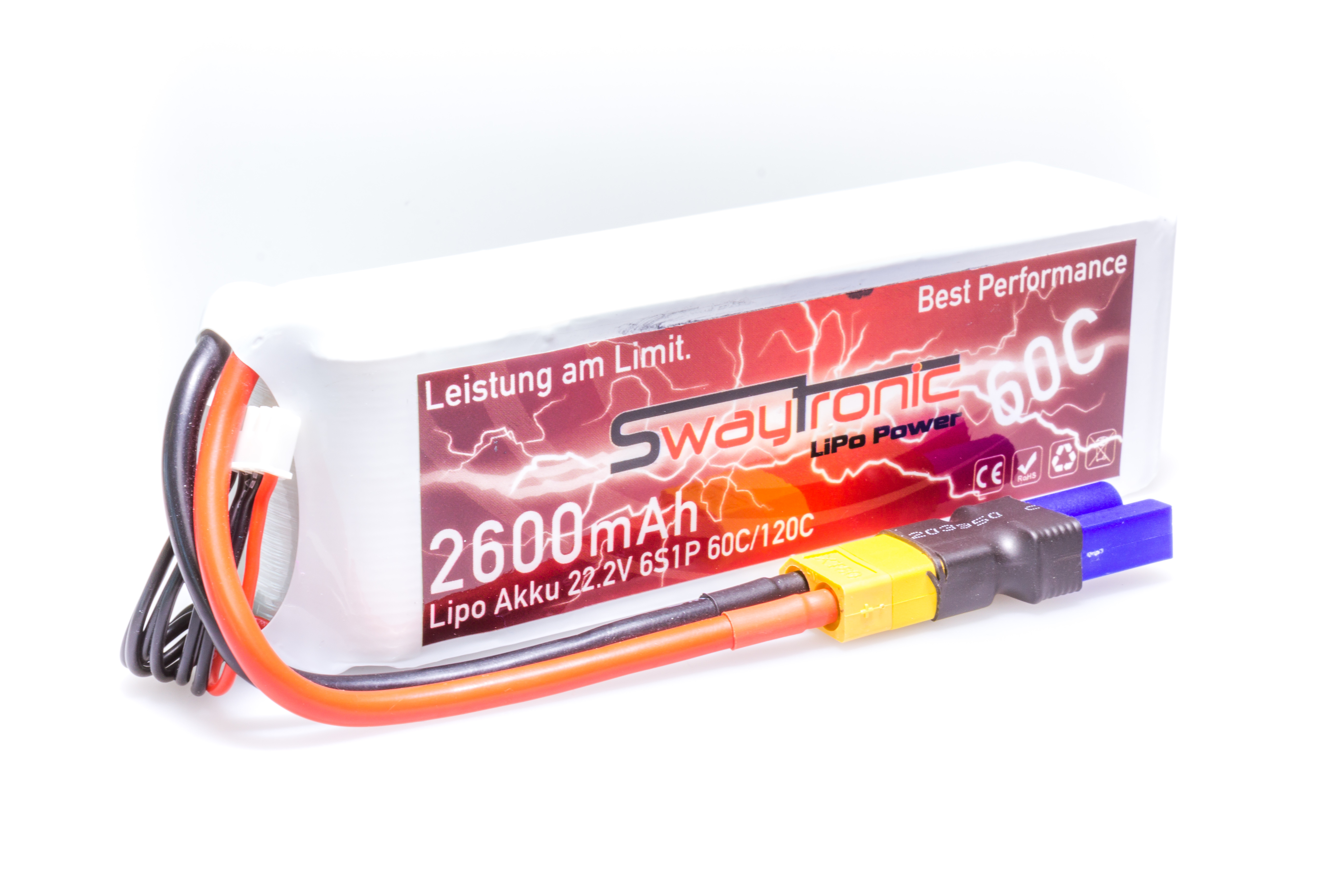 SWAY-EL LiPo 6S 22.2V 2600mAh 60C/120C EC5