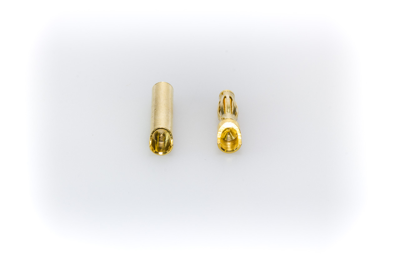 LiPo Stecksystem 4mm vergoldet - 10 Paar