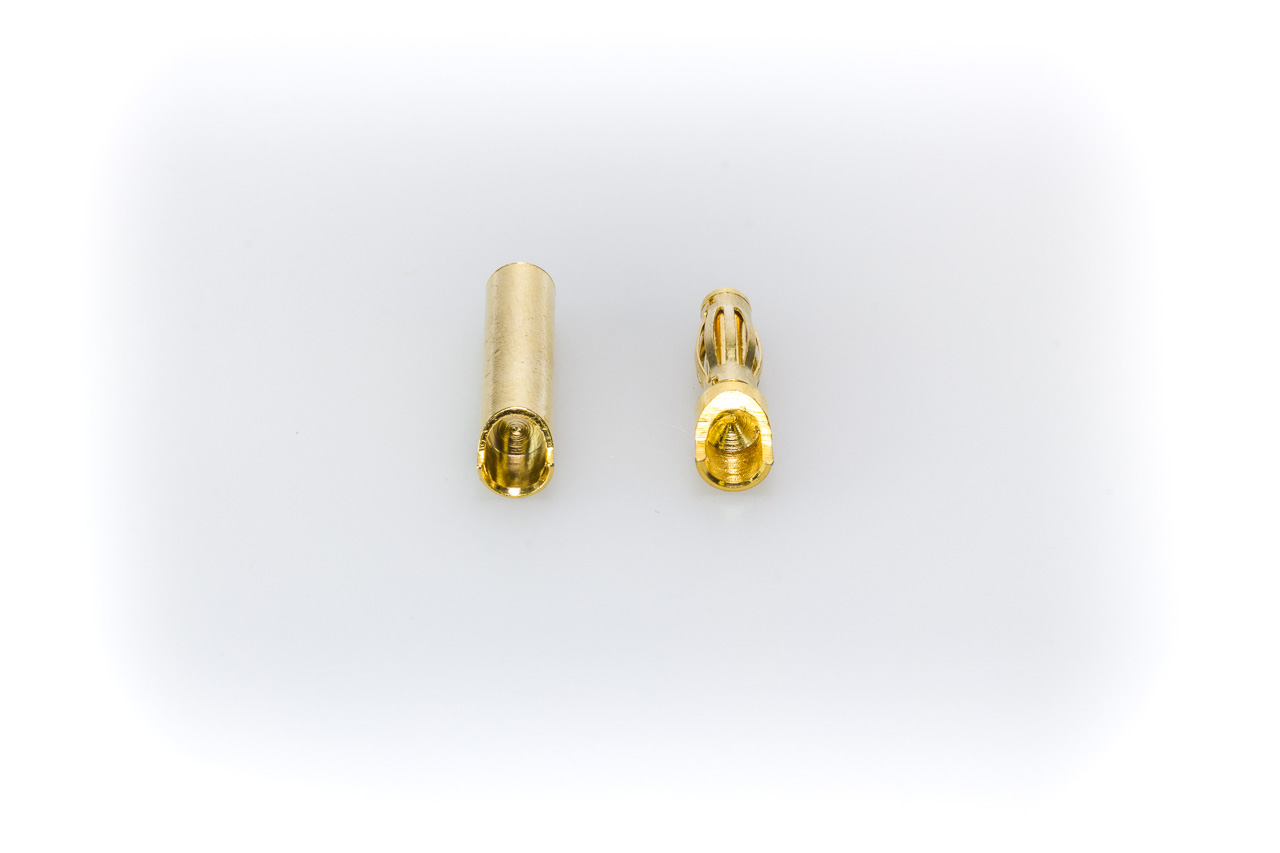 LiPo connector system 4mm gold plated - 10 pair