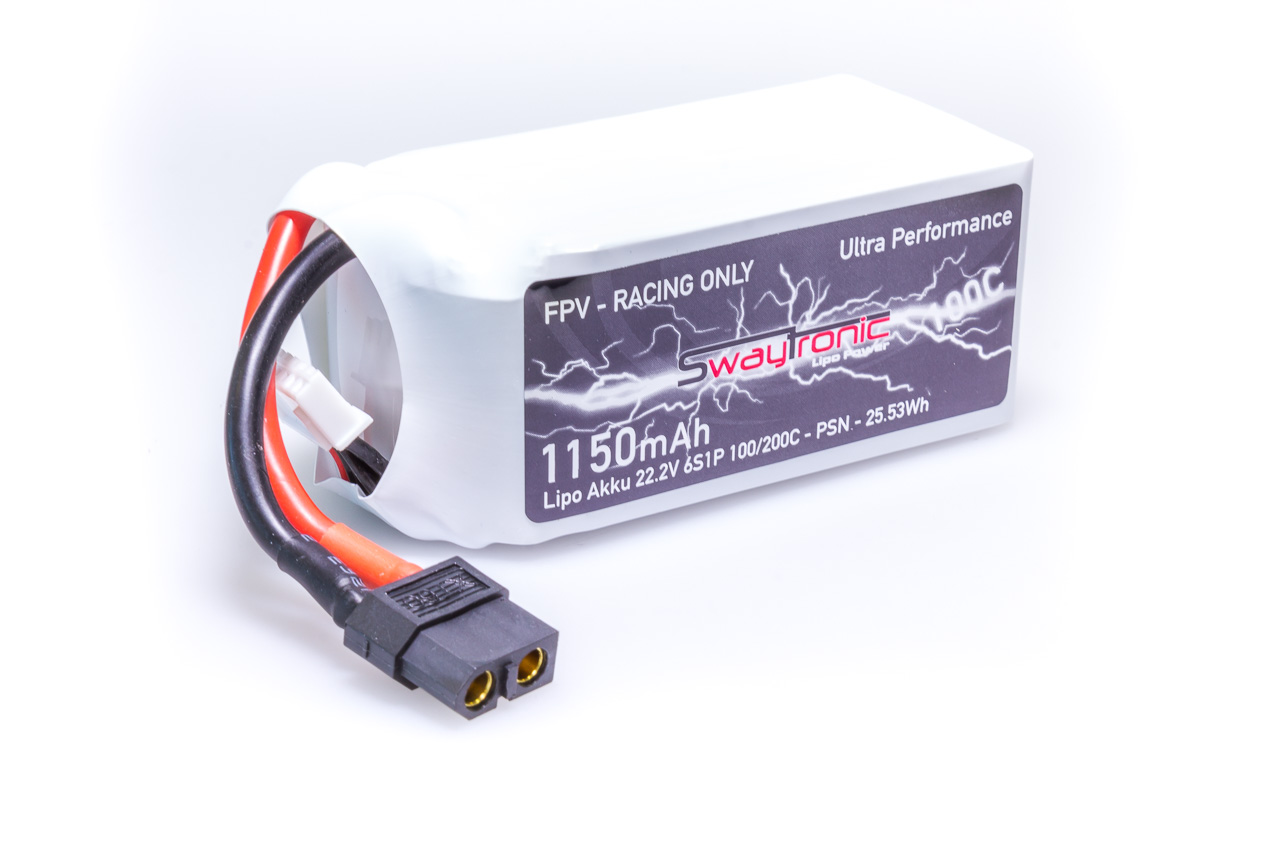 SWAY-FPV LiPo 6S 22.2V 1150mAh 100C/200C XT60