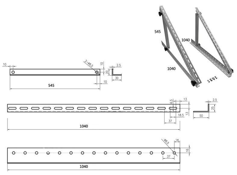 SWAYTRONIC - Solar mounting system 41-inch