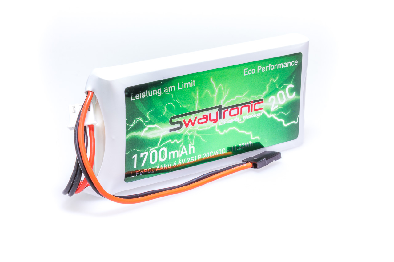 SWAYTRONIC LiFePO4 2S 6.6V 1700mAh 20C/40C JR