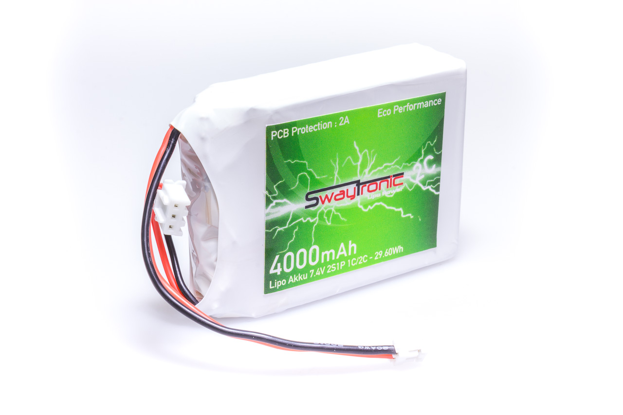 SWAY- LiPo Battery 2S 7.4V 4000mAh 35C/70C EHR-2P