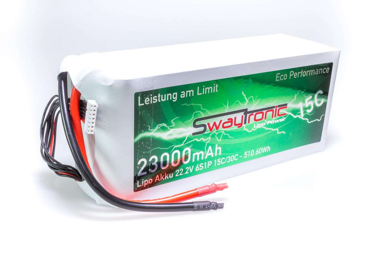 Swaytronic LiPo 6S 22.2V 23'000mAh 15C/30C XT150