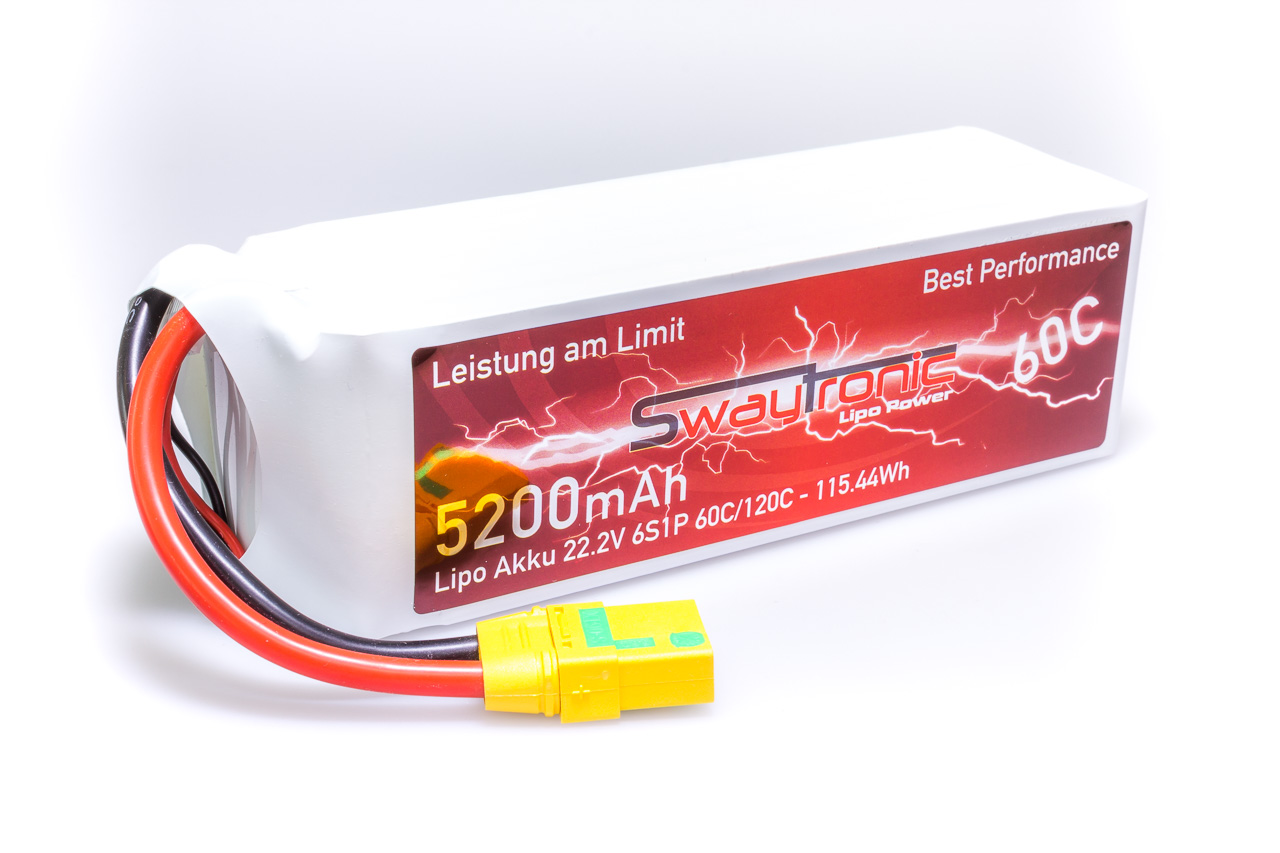 SWAYTRONIC LiPo 6S 22.2V 5200mAh 60C/120C XT90S