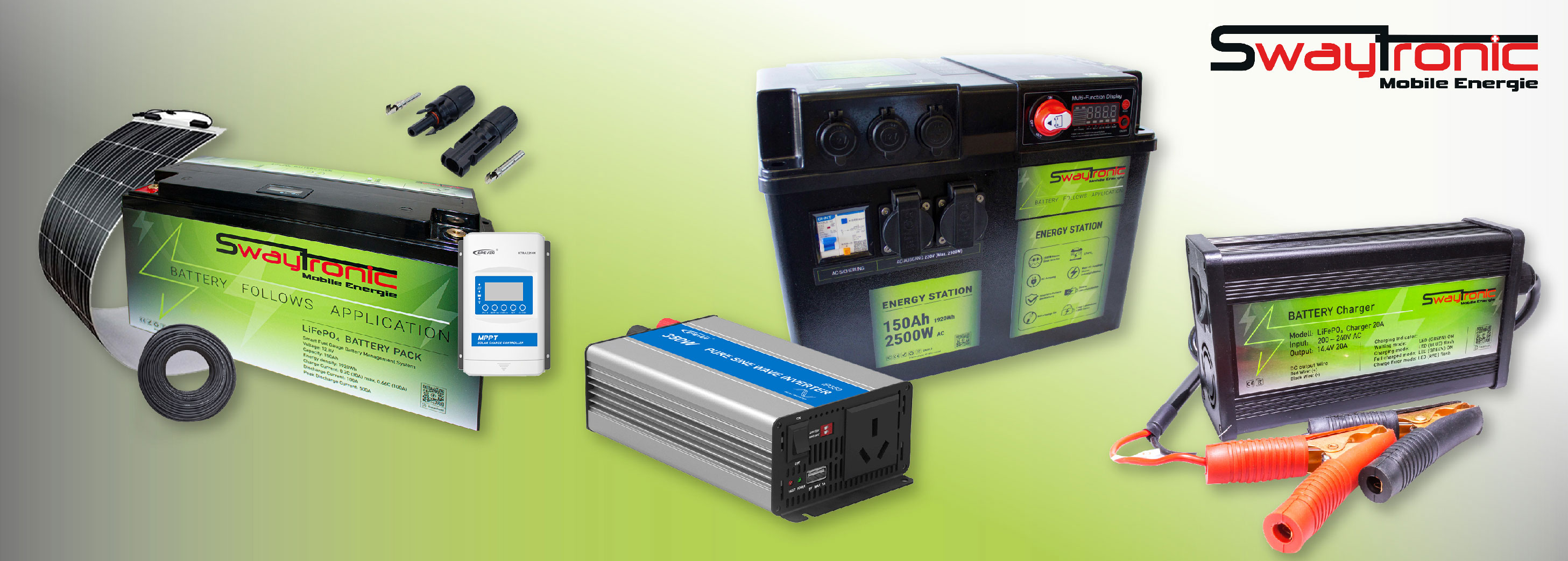 Solar-Set: Wechselrichter 230 V, Akku, Laderegler & 240-W-Solarpanel - Ihr  Elektronik-Versand in der Schweiz
