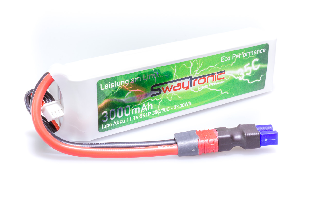 SWAY-EL LiPo 3S 11.1V 3000mAh 35C/70C EC3