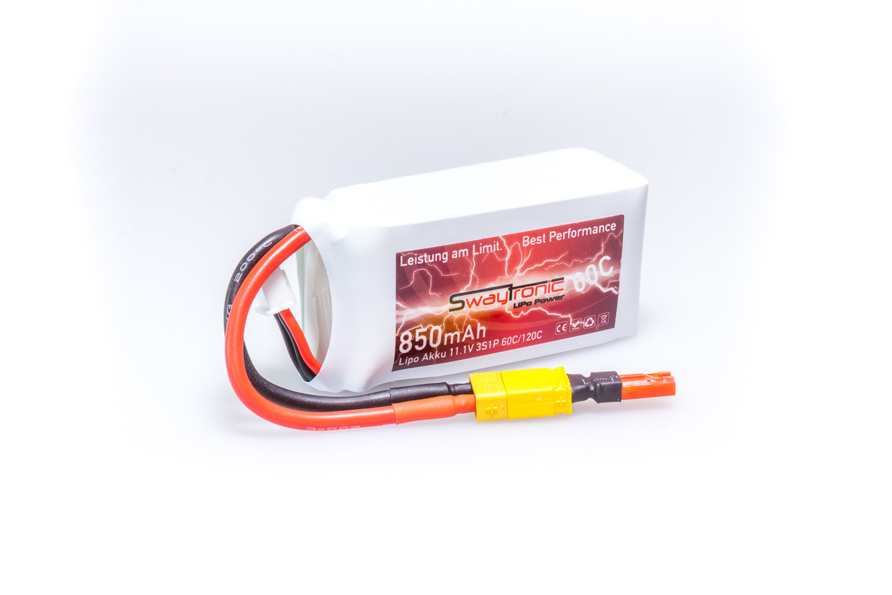 SWAY-FPV LiPo 3S 11.1V 850mAh 60C/120C JST