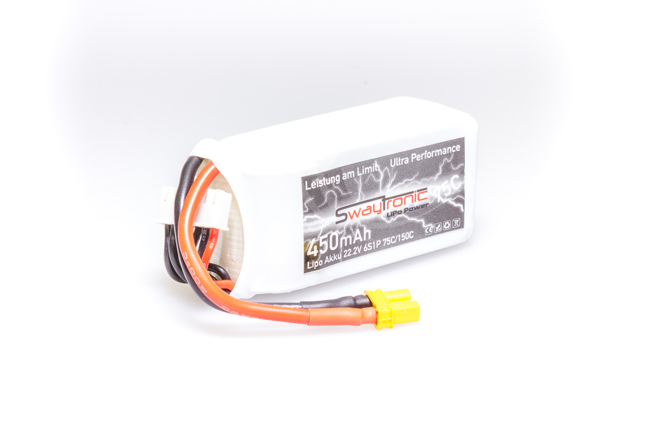 SWAY-FPV LiPo 6S 22.2V 450mAh 75C/150C XT30