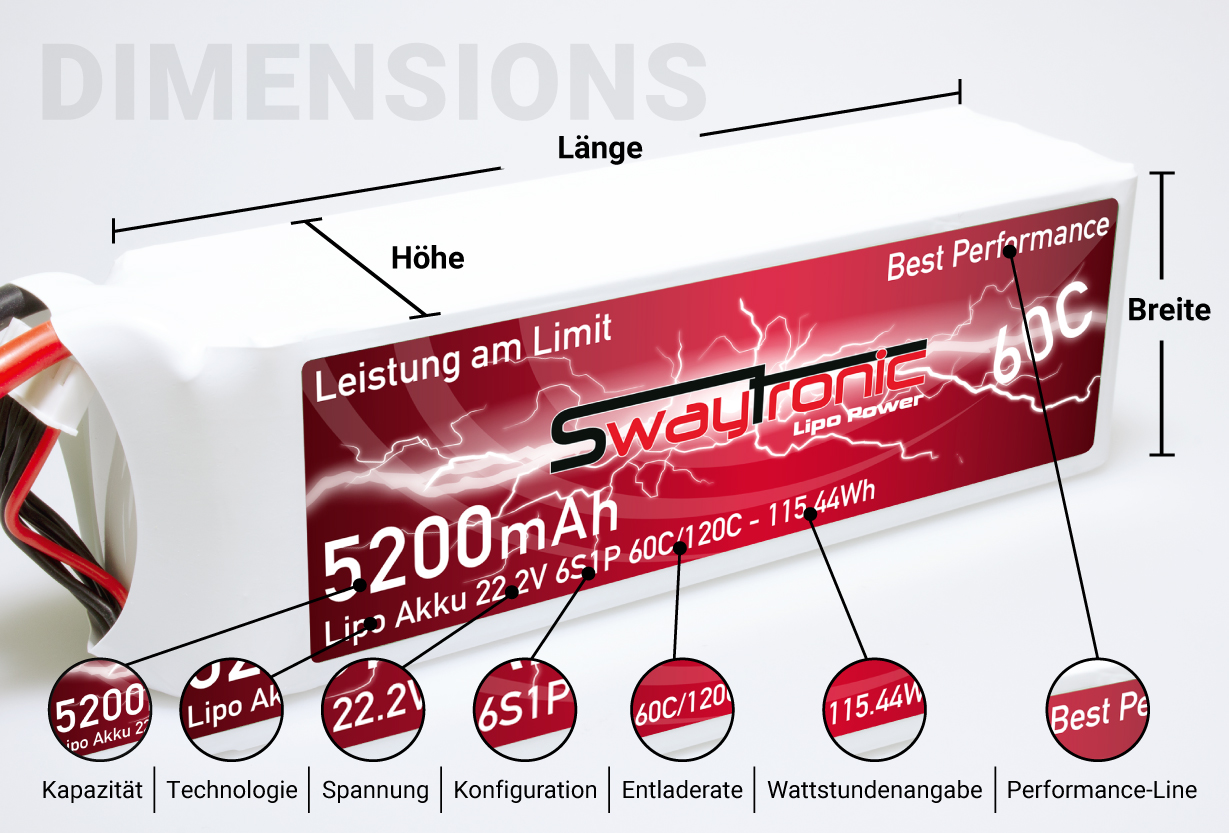 SWAY-FPV LiPo 4S 14.8V 850mAh 60C/120C XT30