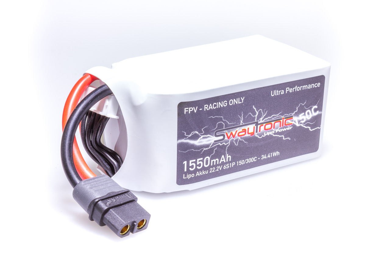 SWAY-FPV LiPo 6S 22.2V 1550mAh 150C XT60