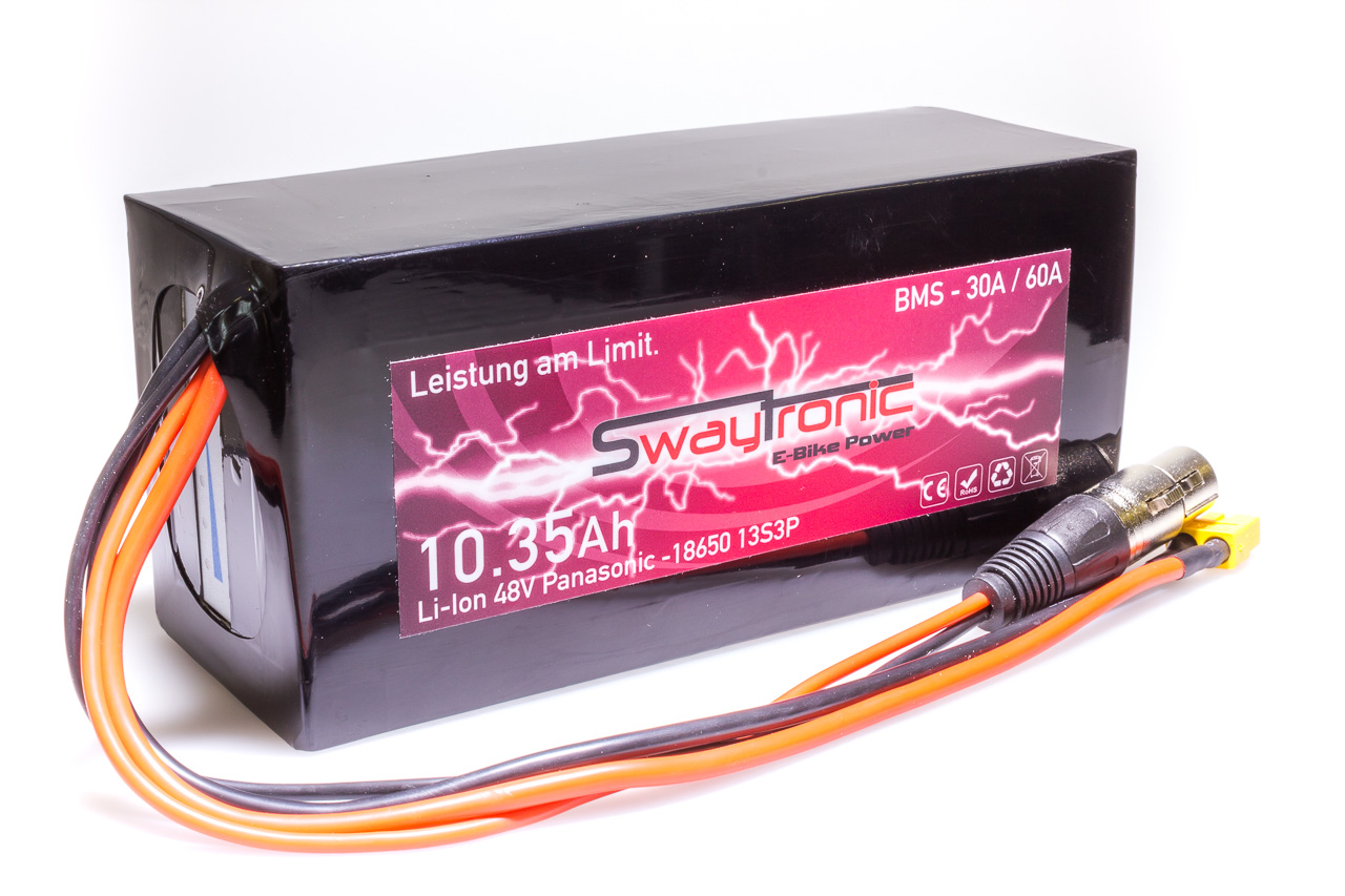 SWAY-E-BIKE POWER 48V 13S3P 10.35Ah XT60-XLRF