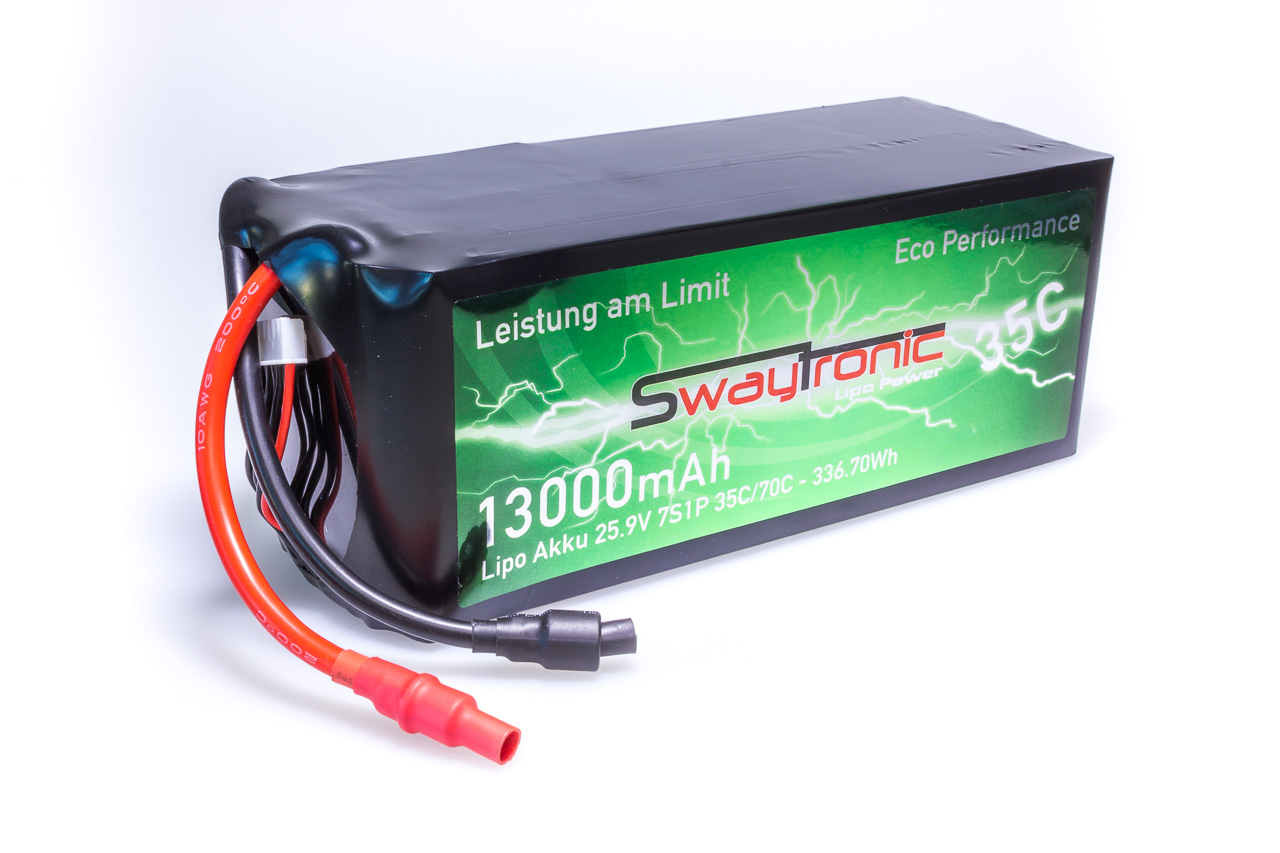 SWAYTRONIC LiPo 7S 25.9V 13'000mAh 35C/70C 8mm